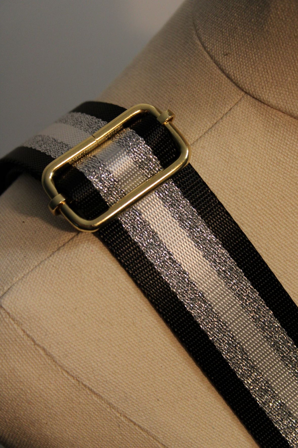 Bag Strap - Black/Silver/Gray