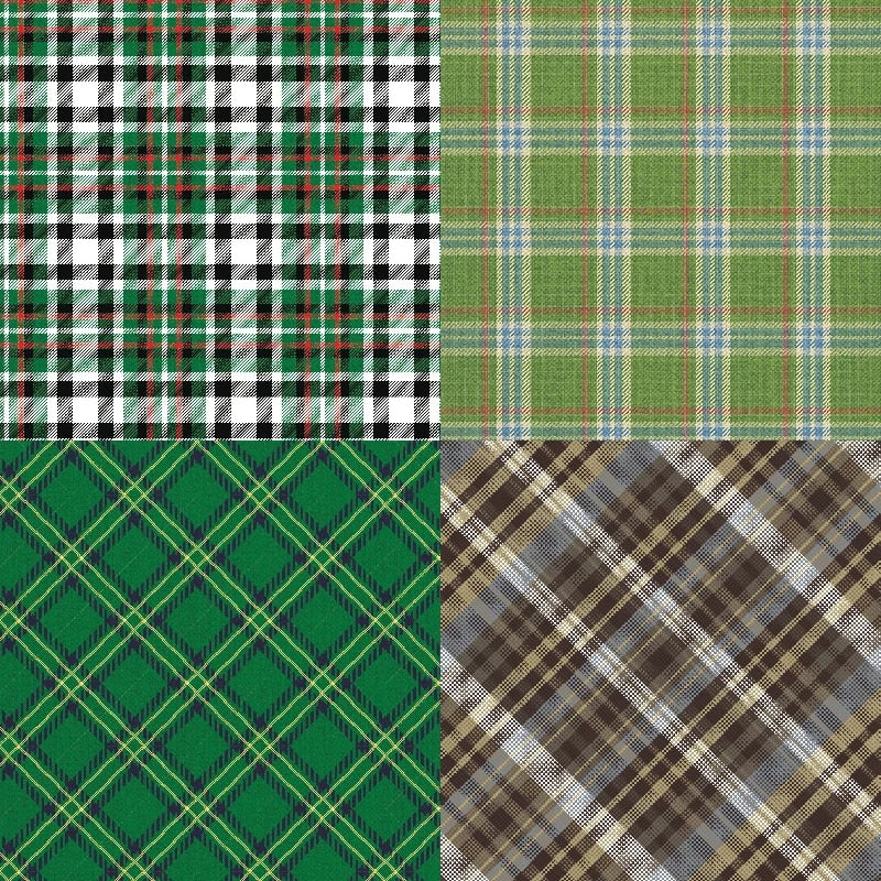 Paperstock 6" x 6" 24 pages - "Merry Christmas" Plaid Theme