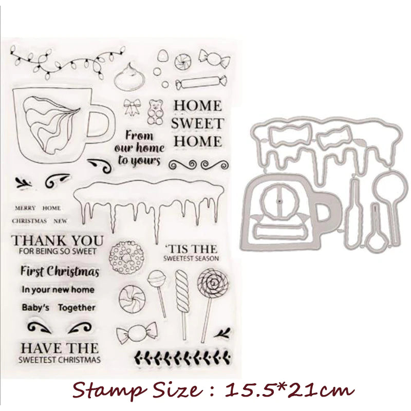 Christmas Stamp & Die Set - Christmas Home Sweet Home