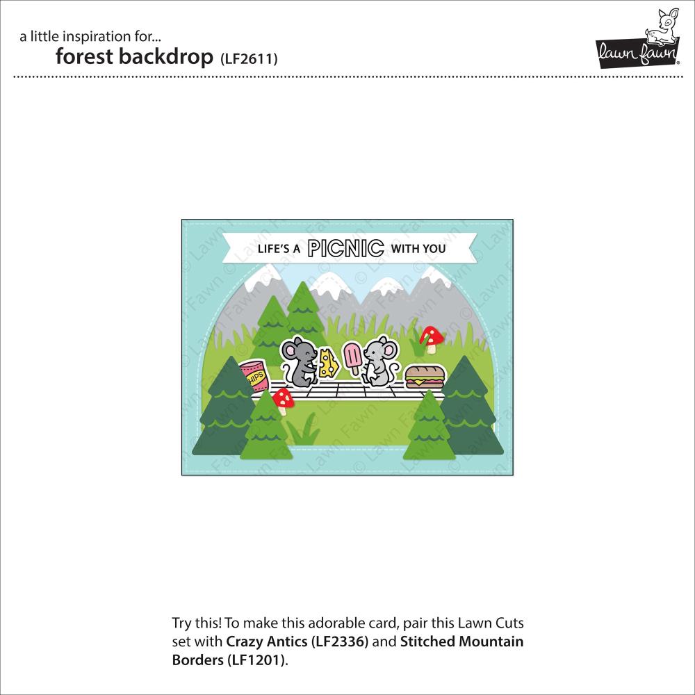 Lawn Fawn Custom Craft Dies - Forest Backdrop