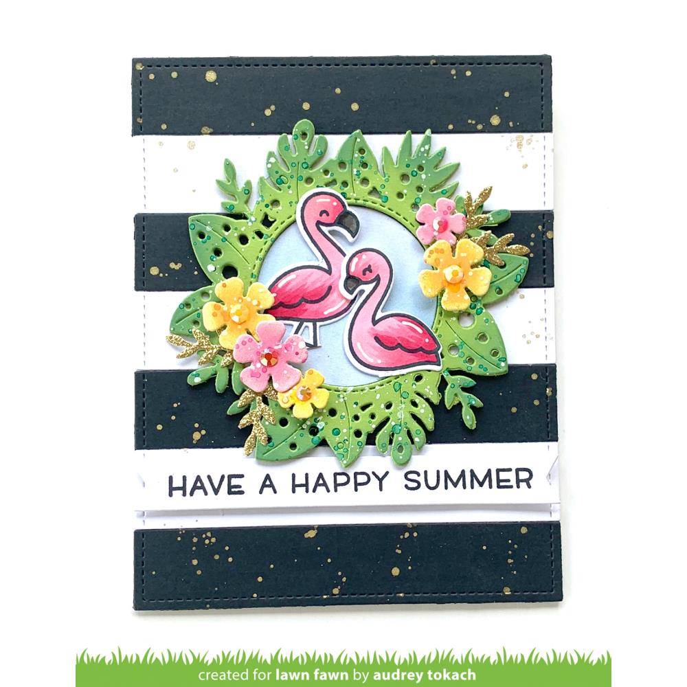 Lawn Fawn Custom Craft Dies - Magic Iris Tropical Leaves Add-On