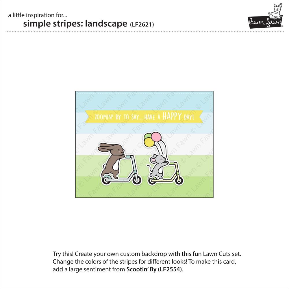 Lawn Fawn Custom Craft Dies - Simple Stripes - Landscape