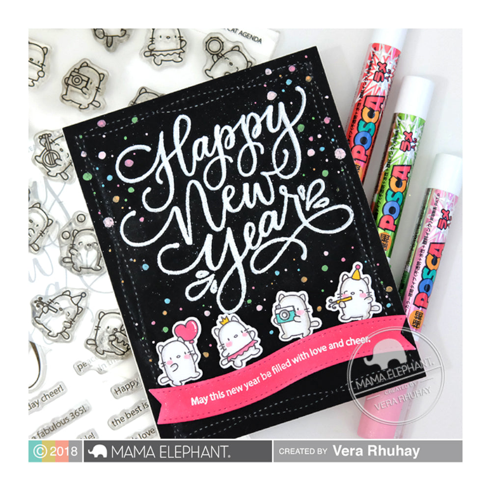 Mama Elephant - Stamp - Happy New Year