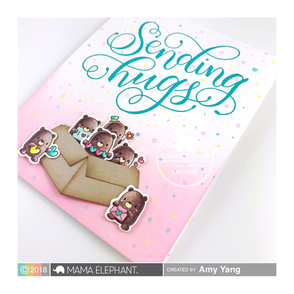 Mama Elephant - Stamp - Sending Hugs