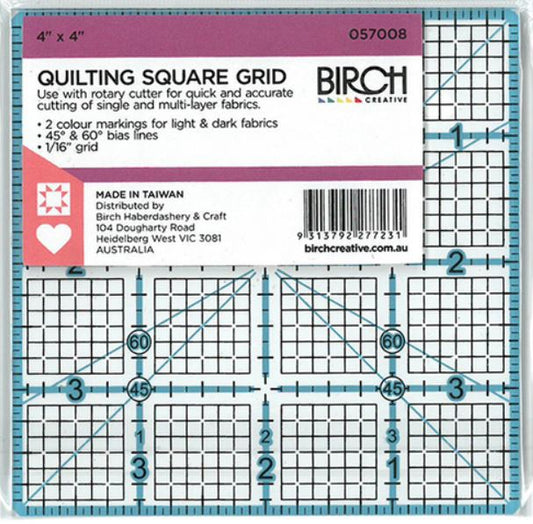 Birch Quilting Square Grid 4 x 4 inch