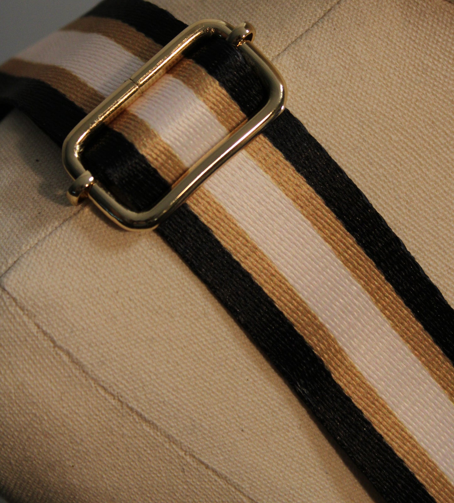 Bag Strap - Black/Matte Gold/Ivory