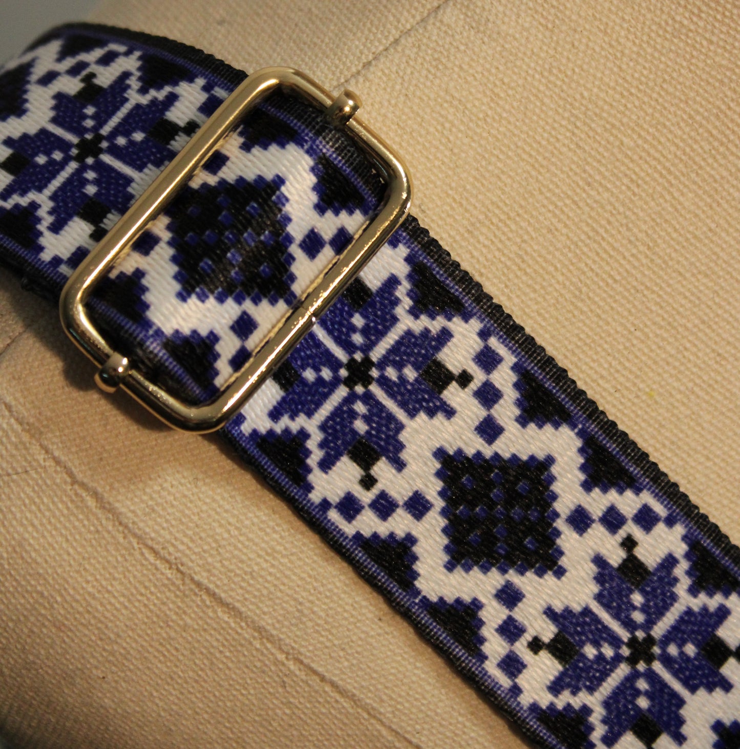 Bag Strap - Blue Snowflakes