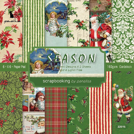 Paperstock 6" x 6" 24 pages - Christmas "Season" Theme