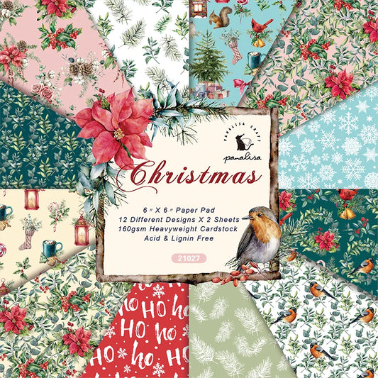 Paperstock 6" x 6" 24 pages - "Christmas" Theme