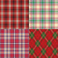Paperstock 6" x 6" 24 pages - "Merry Christmas" Plaid Theme