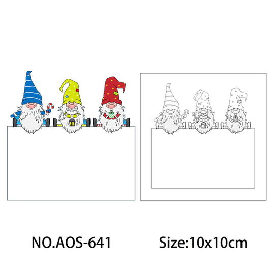 Christmas Stamp & Die Set - 3 Gnome Frame