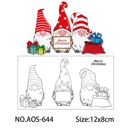 Christmas Stamp & Die Set - 3 Gnomes 2