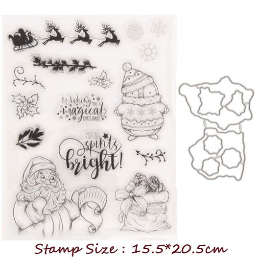 Christmas Stamp & Die Set - Christmas Penguins