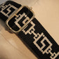 Bag Strap - Cream Black Abstract