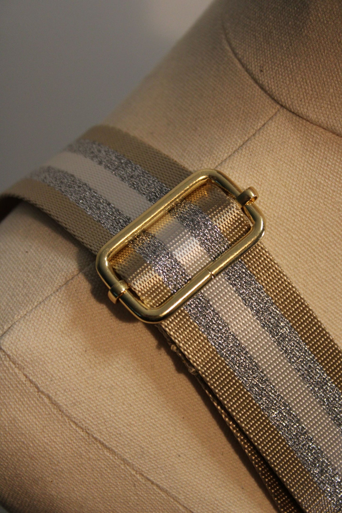 Bag Strap -  Cream/Silver/Ivory