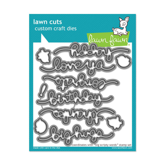 Lawn Fawn - Lawn Cuts - Big Scripty Words Custom Craft Die