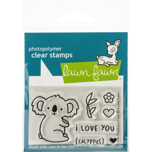 Lawn Fawn Clear Stamps-I Love You(calyptus)