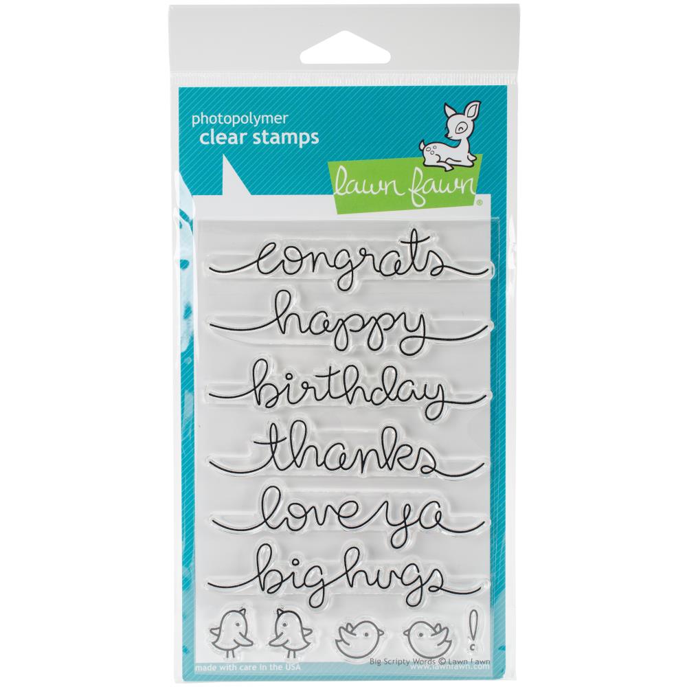 Lawn Fawn Clear Stamps - Big Scripty words