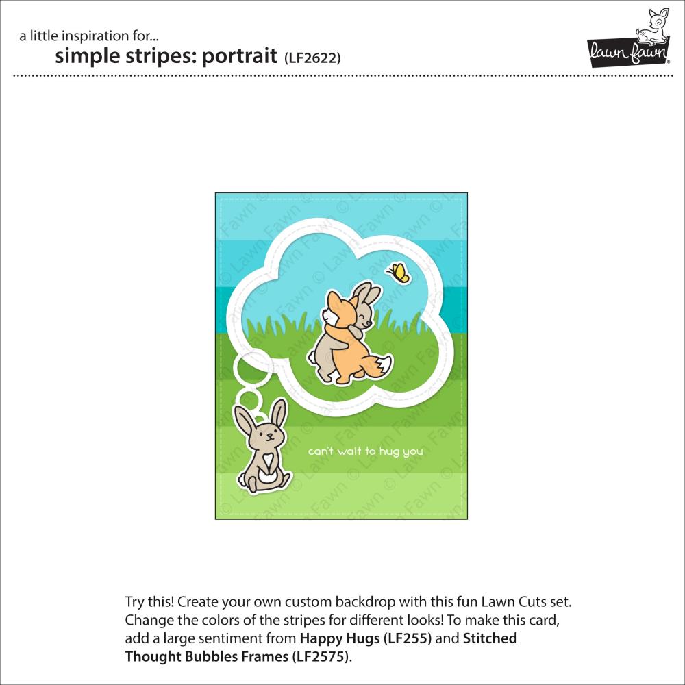 Lawn Fawn Custom Craft Dies - Simple Stripes - Portrait