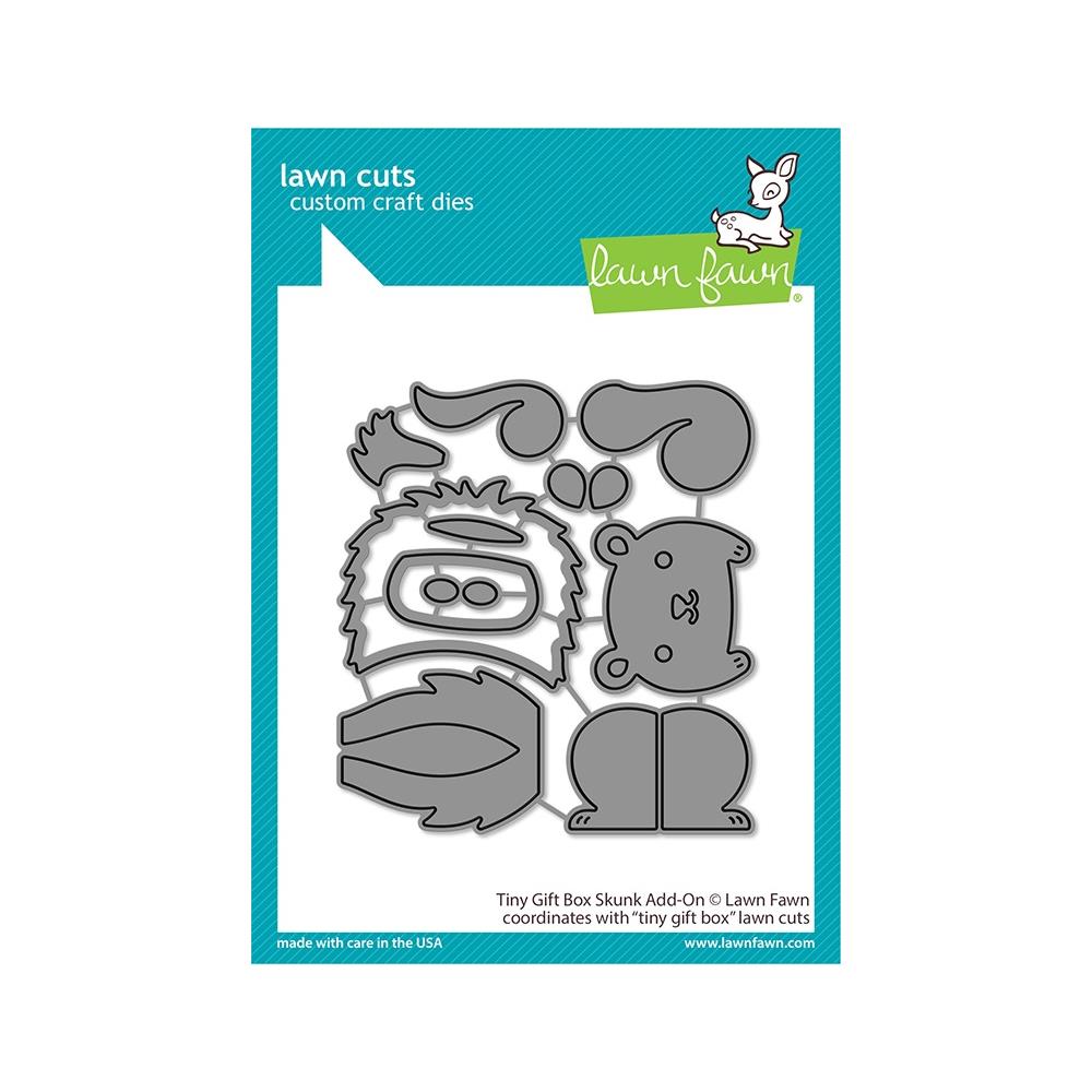 Lawn Fawn Custom Craft Dies - Tiny Gift Box Skunk Add-On