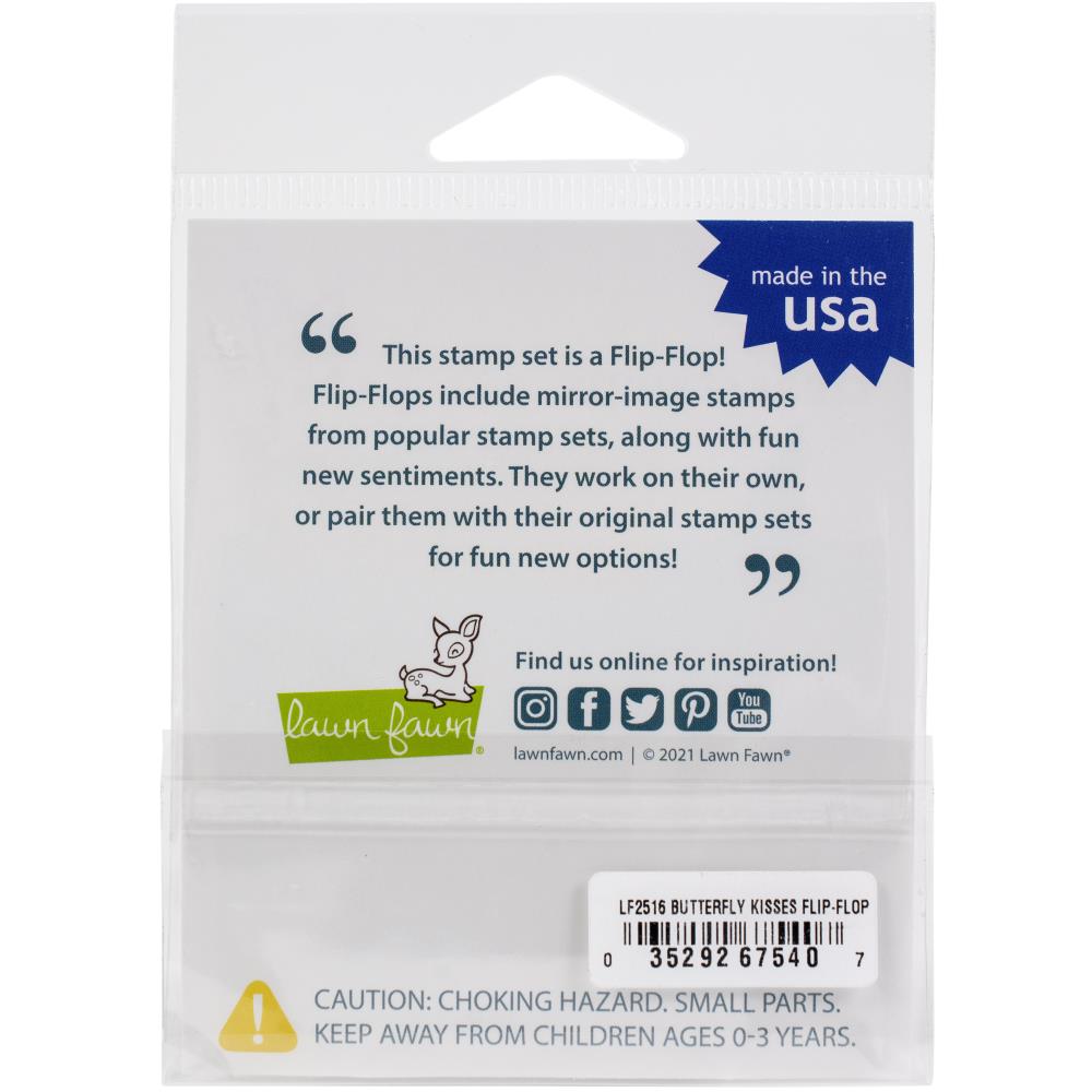 Lawn Fawn -  Flip-Flop Clear Stamps - Butterfly Kisses