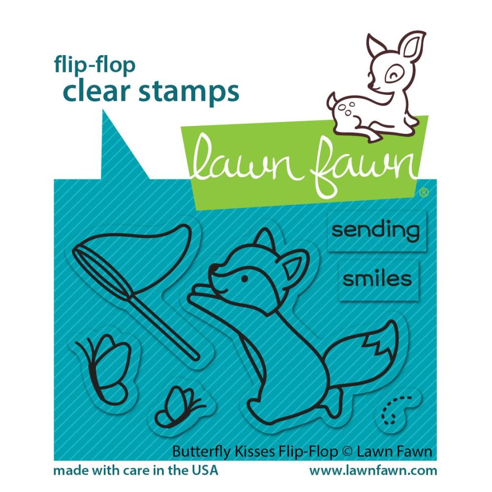 Lawn Fawn -  Flip-Flop Clear Stamps - Butterfly Kisses