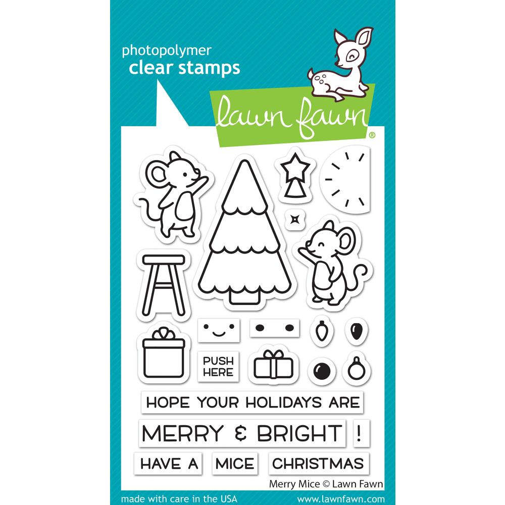 Lawn Fawn Merry Mice Clear Stamps