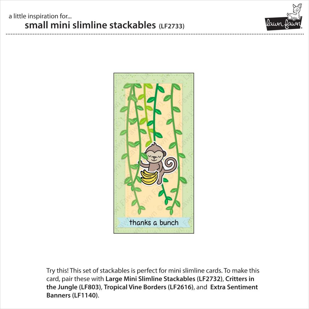 Lawn Fawn Small Mini Slimline Stackables Die Set