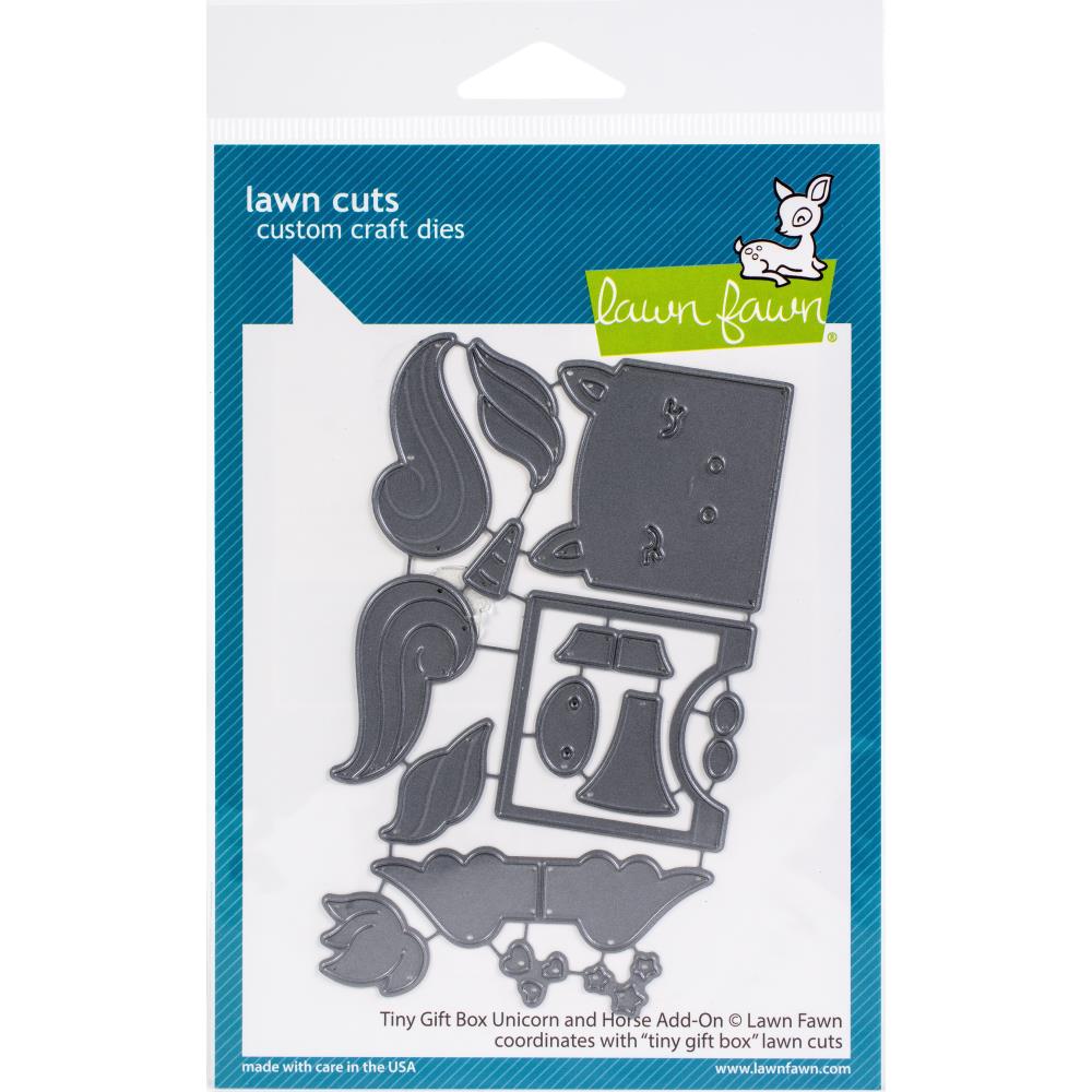 Lawn Cuts Custom Craft Dies - Tiny Gift Box Unicorn and Horse Add-On