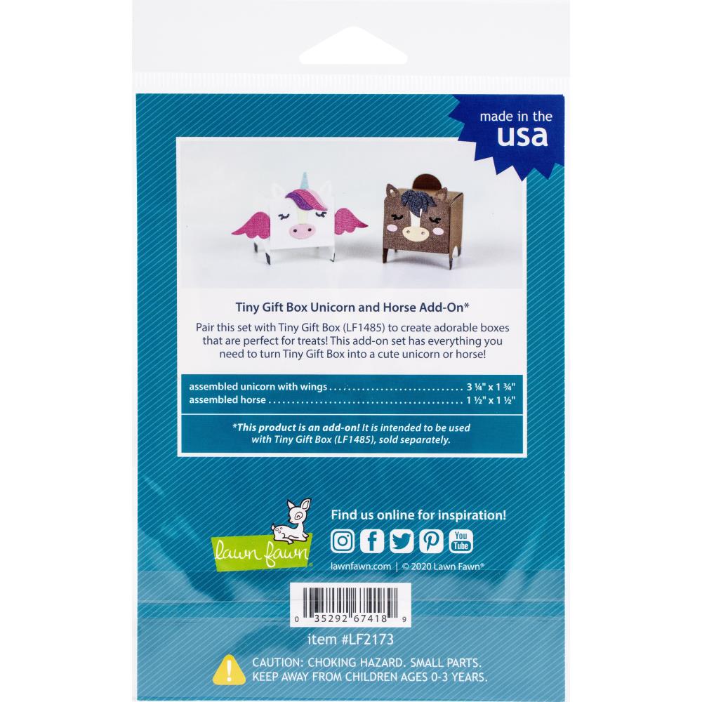 Lawn Cuts Custom Craft Dies - Tiny Gift Box Unicorn and Horse Add-On
