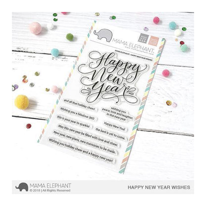 Mama Elephant - Stamp - Happy New Year