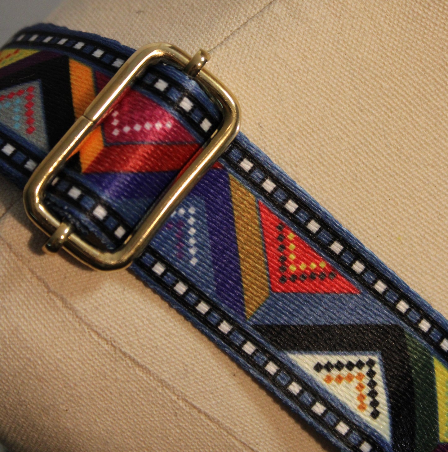 Bag Strap -  Multicolour Triangles