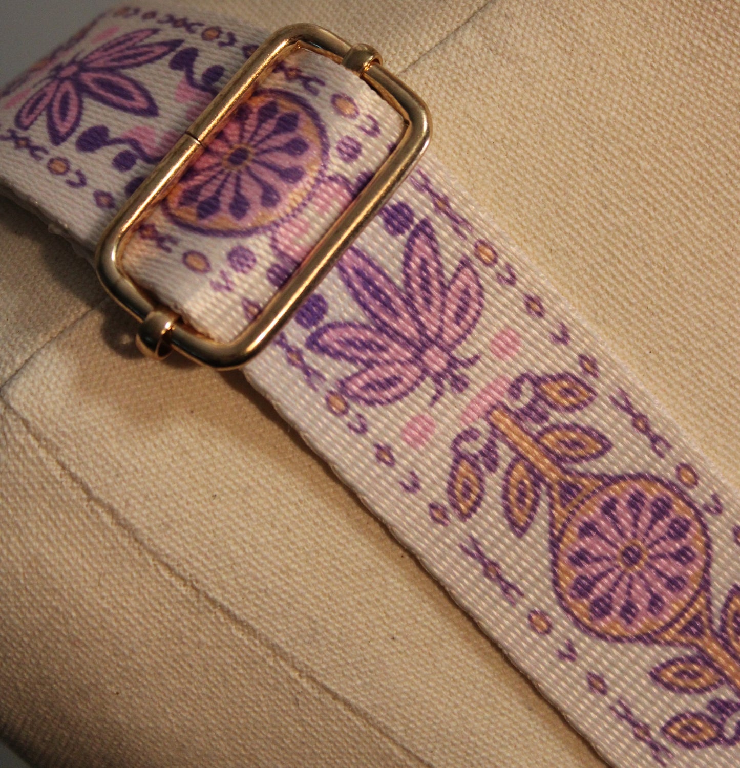 Bag Strap - Nouveau Floral Pink Purple