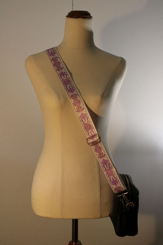 Bag Strap - Nouveau Floral Pink Purple