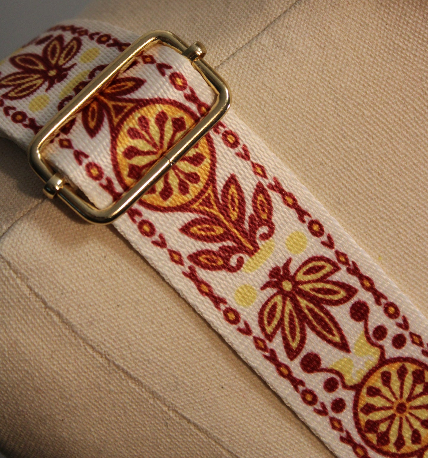 Bag Strap - Nouveau Floral Rust Orange