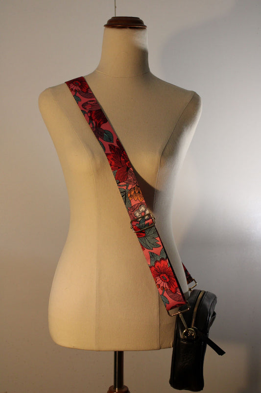 Bag Strap - Pink Floral