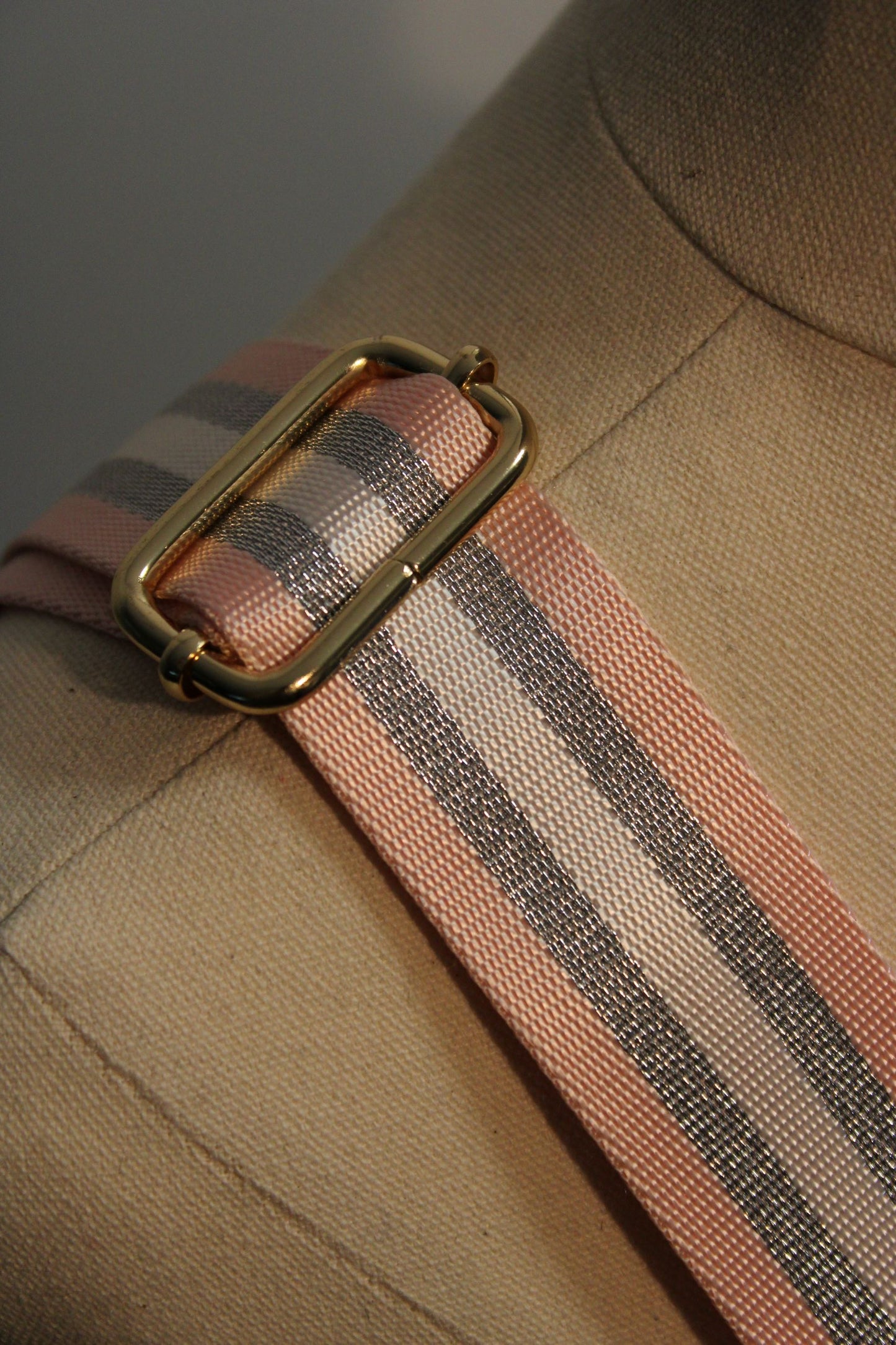 Bag Strap -  Pink/Silver/White