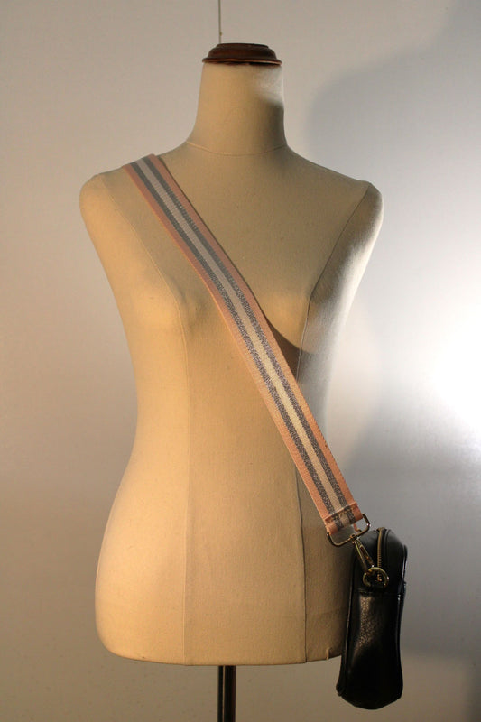 Bag Strap -  Pink/Silver/White